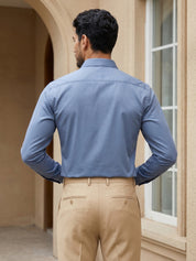Men's Satin Lycra Solid  Formal Shirt