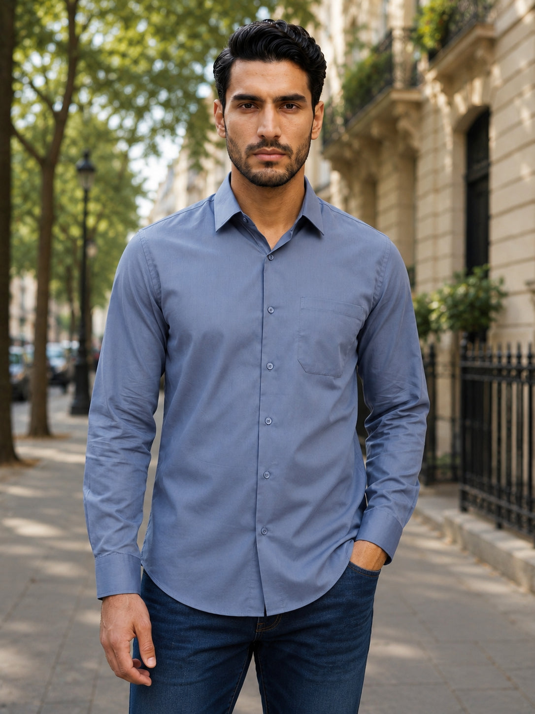 Men's Satin Lycra Solid  Casual Shirt