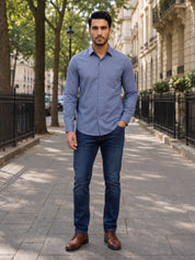 Men's Satin Lycra Solid  Casual Shirt