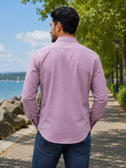 Men's Satin Lycra Solid  Casual Shirt