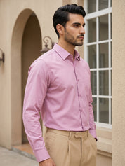 Men's Satin Lycra Solid  Formal Shirt