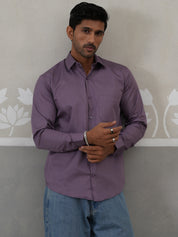 Men's Satin Lycra Solid Casual Shirt