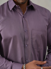 Men's Satin Lycra Solid Casual Shirt