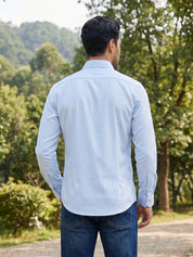 Men's Satin Lycra Solid  Casual Shirt