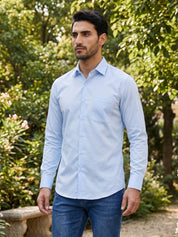 Men's Satin Lycra Solid  Casual Shirt