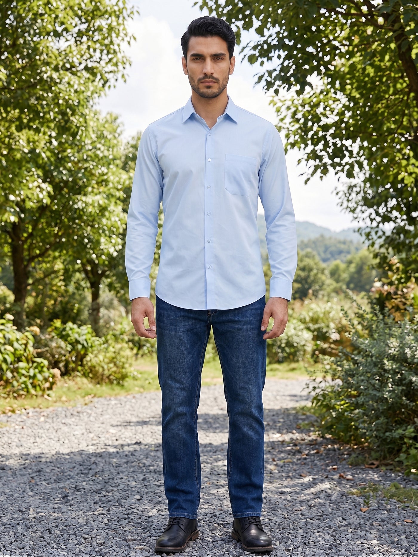 Men's Satin Lycra Solid  Casual Shirt