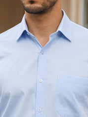 Men's Satin Lycra Solid  Casual Shirt
