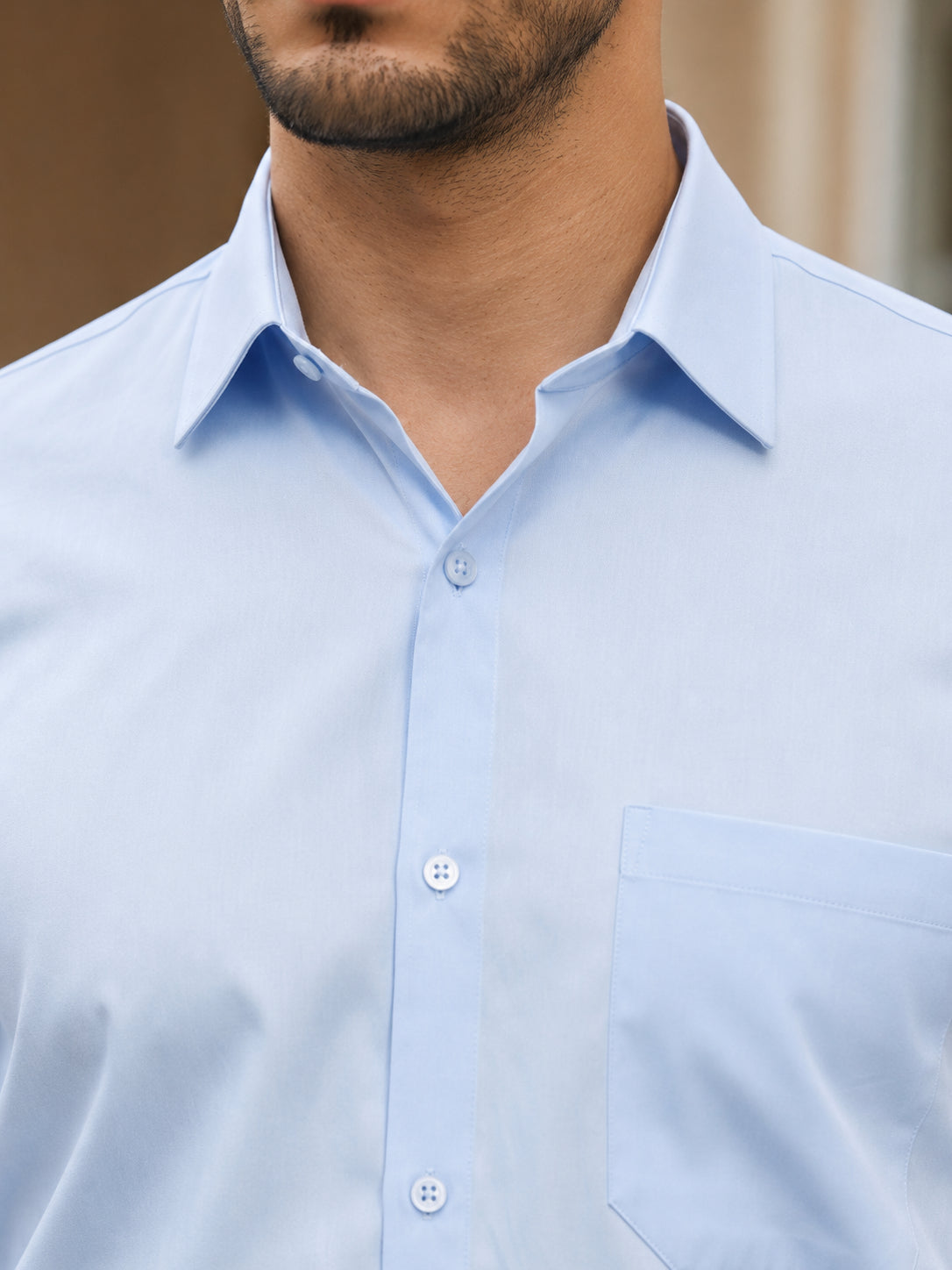 Men's Satin Lycra Solid  Formal Shirt