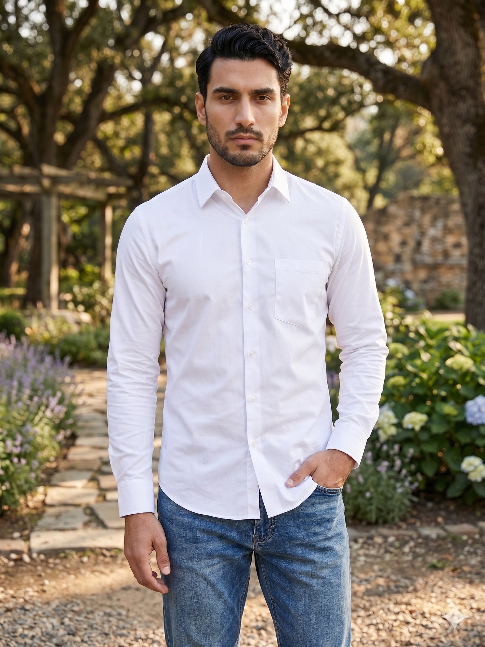 Men's Satin Lycra Solid  Casual Shirt