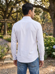 Men's Satin Lycra Solid  Casual Shirt