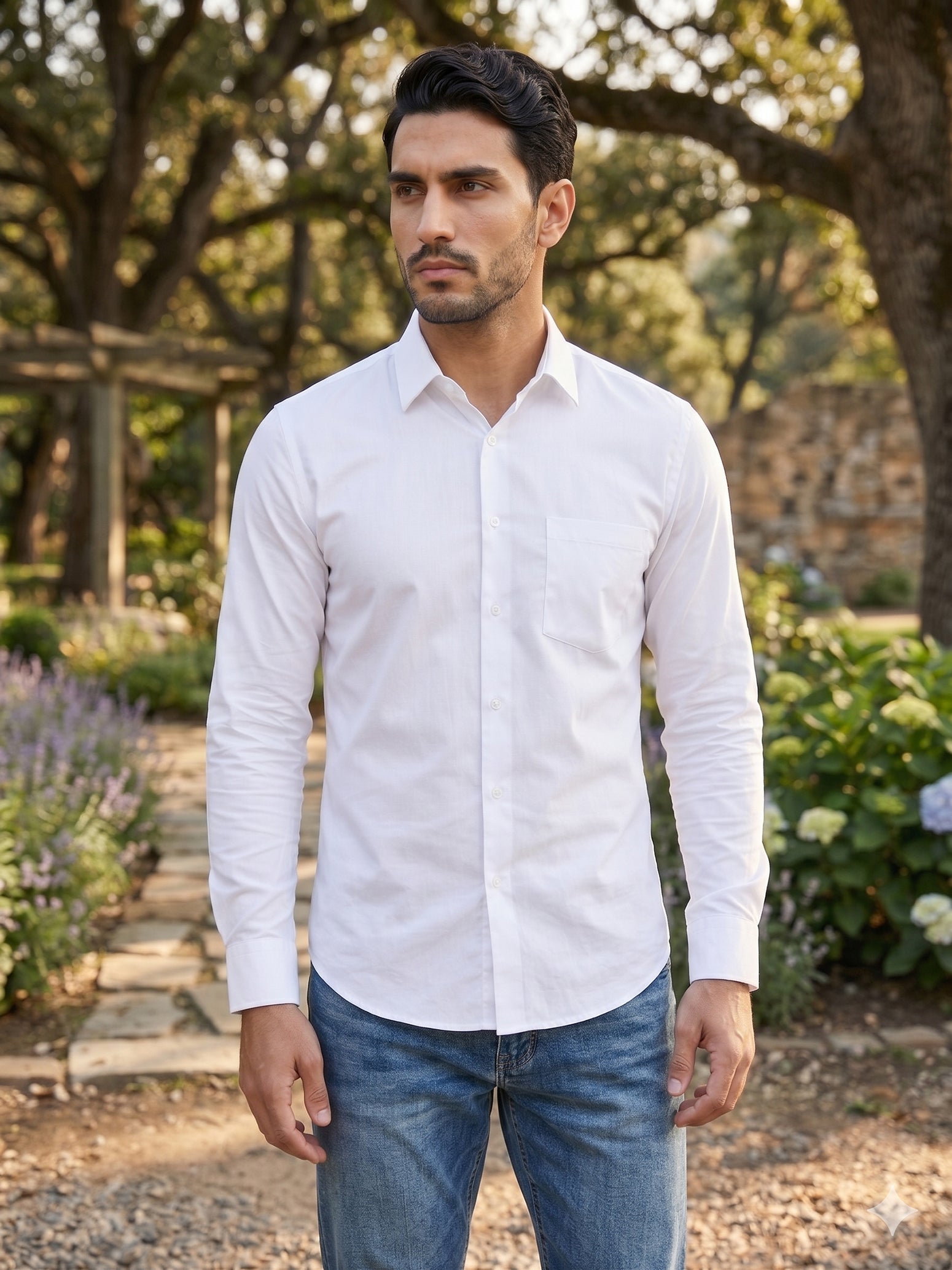 Men's Satin Lycra Solid  Casual Shirt