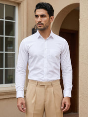Men's Satin Lycra Solid  Formal Shirt