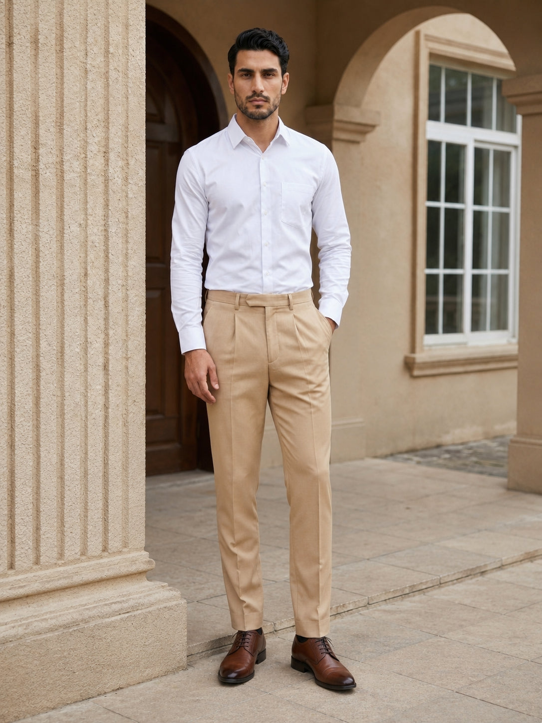 Men's Satin Lycra Solid  Formal Shirt