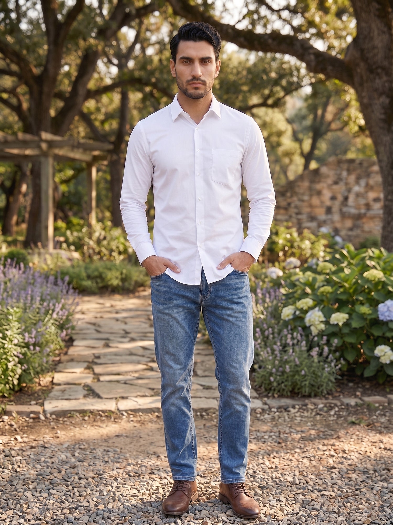 Men's Satin Lycra Solid  Casual Shirt