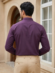 Men's Satin Lycra Solid  Formal Shirt