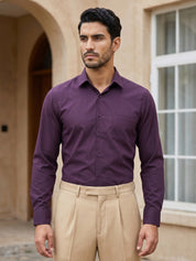 Men's Satin Lycra Solid  Formal Shirt
