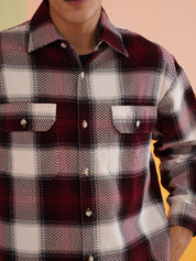 Oversized Checked Casual Shirt for Men