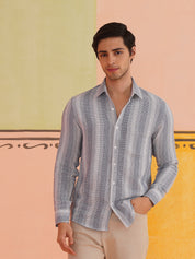 Striped Pure Cotton Shirt for Men