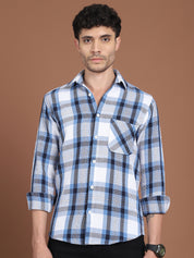 Men's Blue Shirt - Back Design - Premium Quality