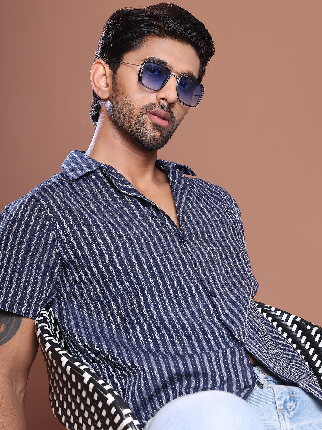 Men Striped Regular Fit Casual Shirt For Men