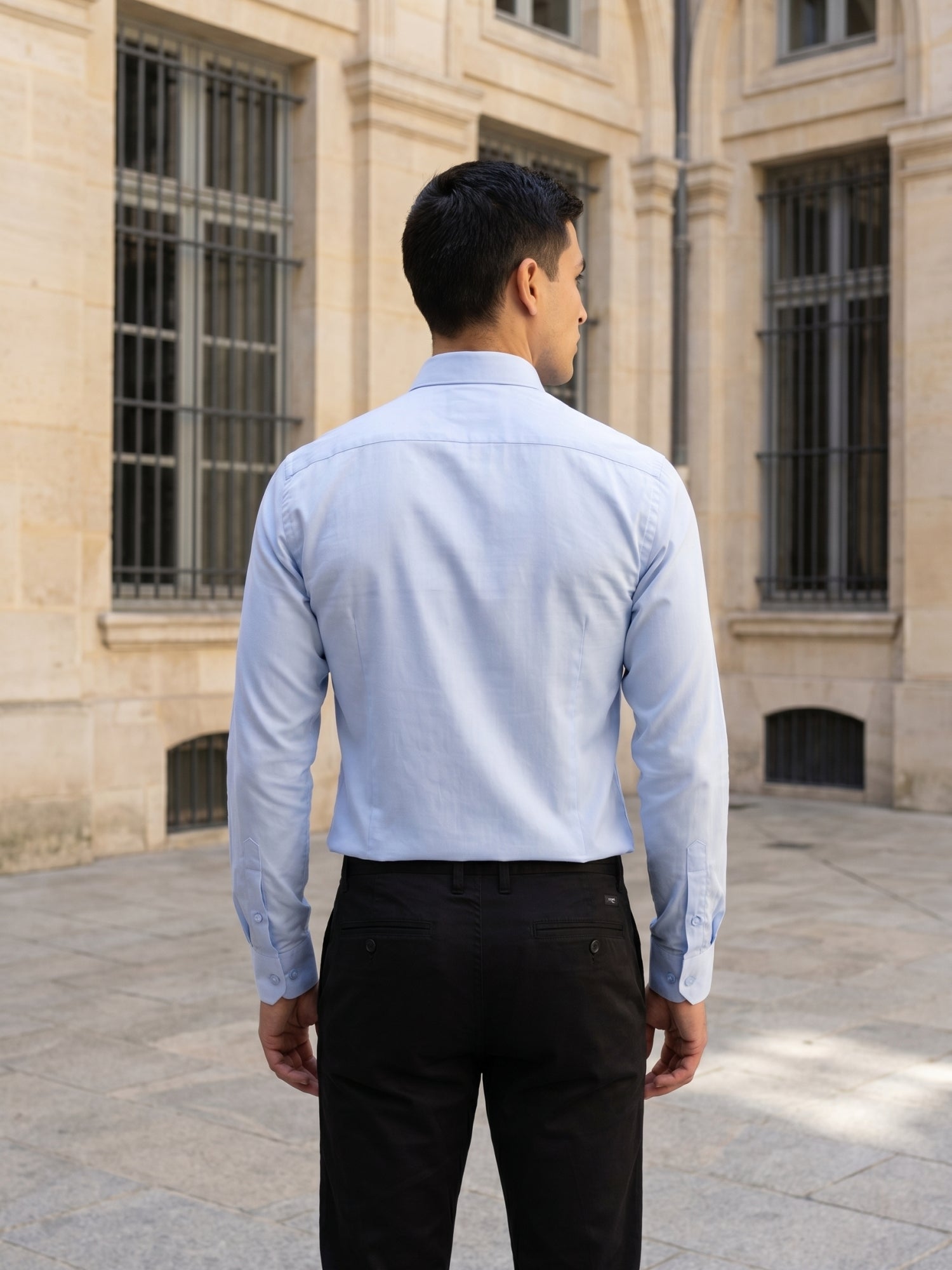 Men’s Solid Button-Down Collar Formal Shirt