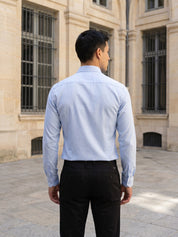 Men’s Solid Button-Down Collar Formal Shirt