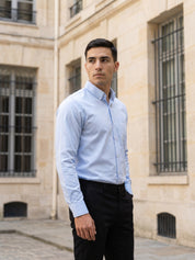 Men’s Solid Button-Down Collar Formal Shirt