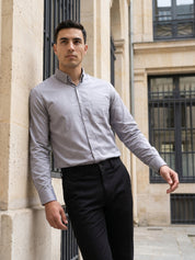 Men’s Solid Button-Down Collar Formal Shirt