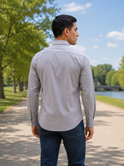 Men’s Solid Button-Down Collar Casual Shirt