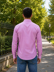 Men’s Solid Button-Down Collar Casual Shirt