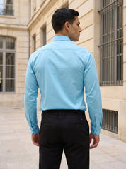 Men’s Solid Button-Down Collar Formal Shirt