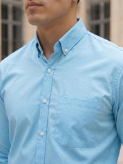 Men’s Solid Button-Down Collar Formal Shirt