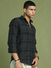 Men's Regular Fit Checkered Casual Shirt