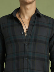 Men's Regular Fit Checkered Casual Shirt