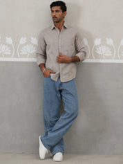 Solid Pure Cotton Casual Shirt for Men