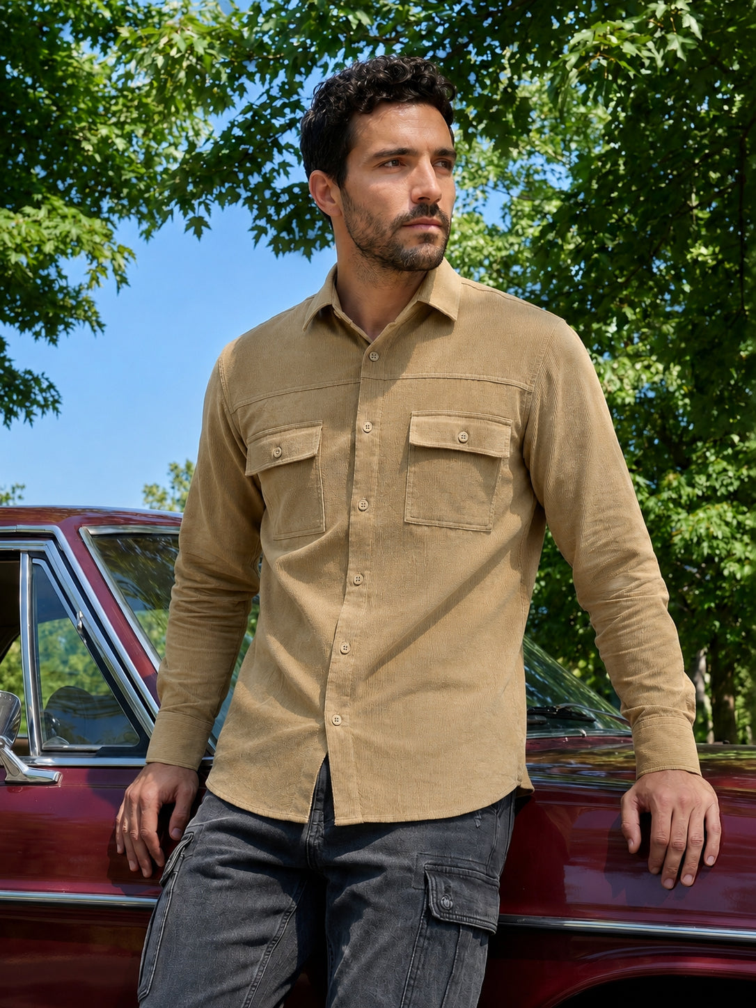 Men's Standard Corduroy Cotton Shirt