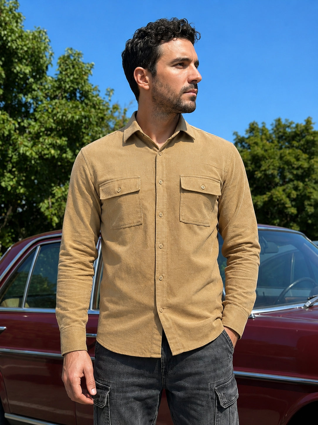Men's Standard Corduroy Cotton Shirt
