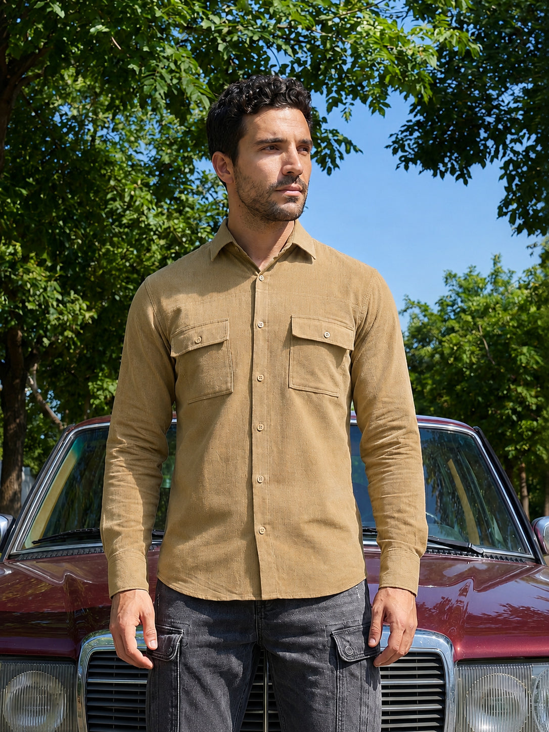 Men's Standard Corduroy Cotton Shirt