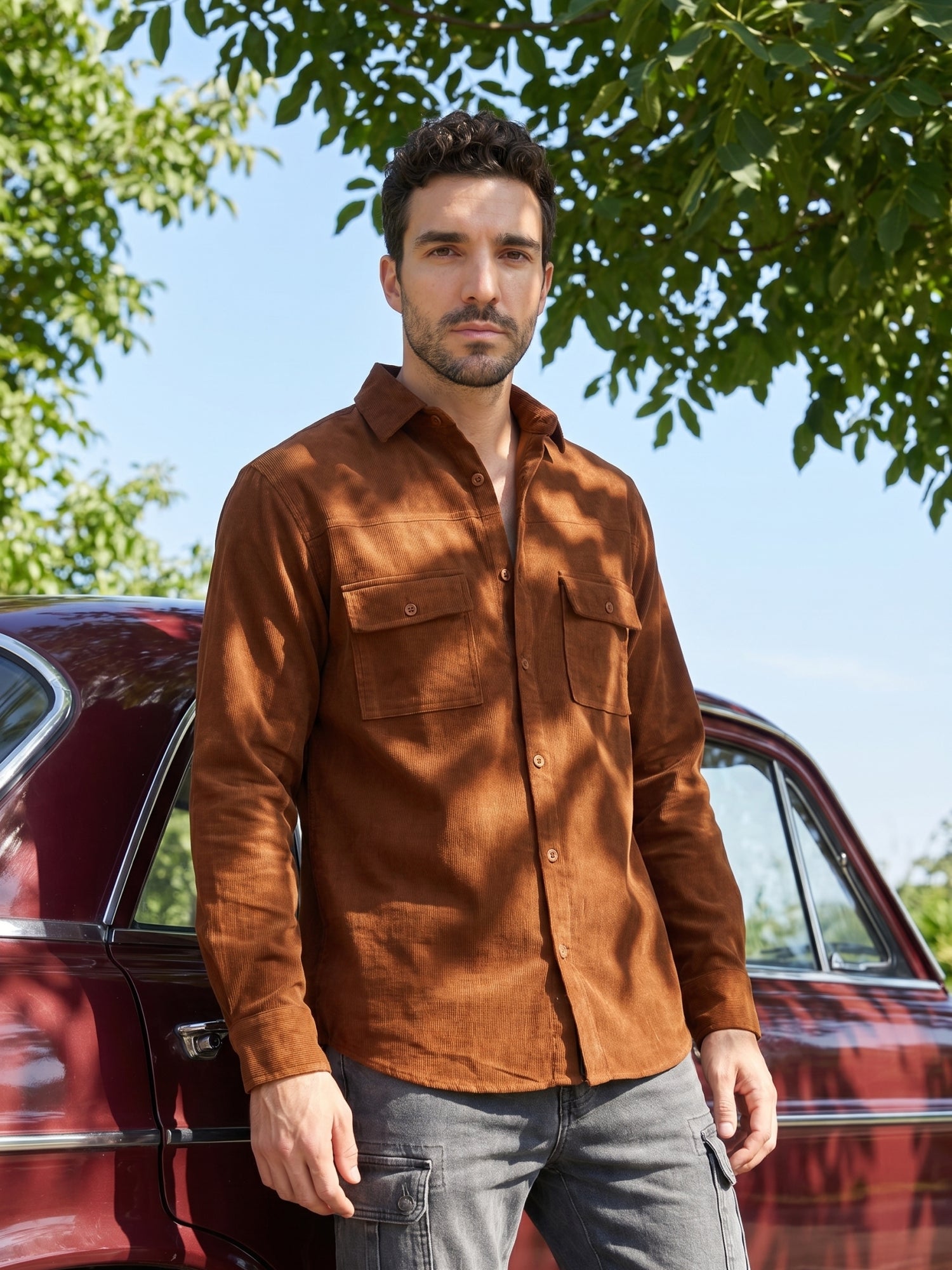 Men's Standard Corduroy Cotton Shirt