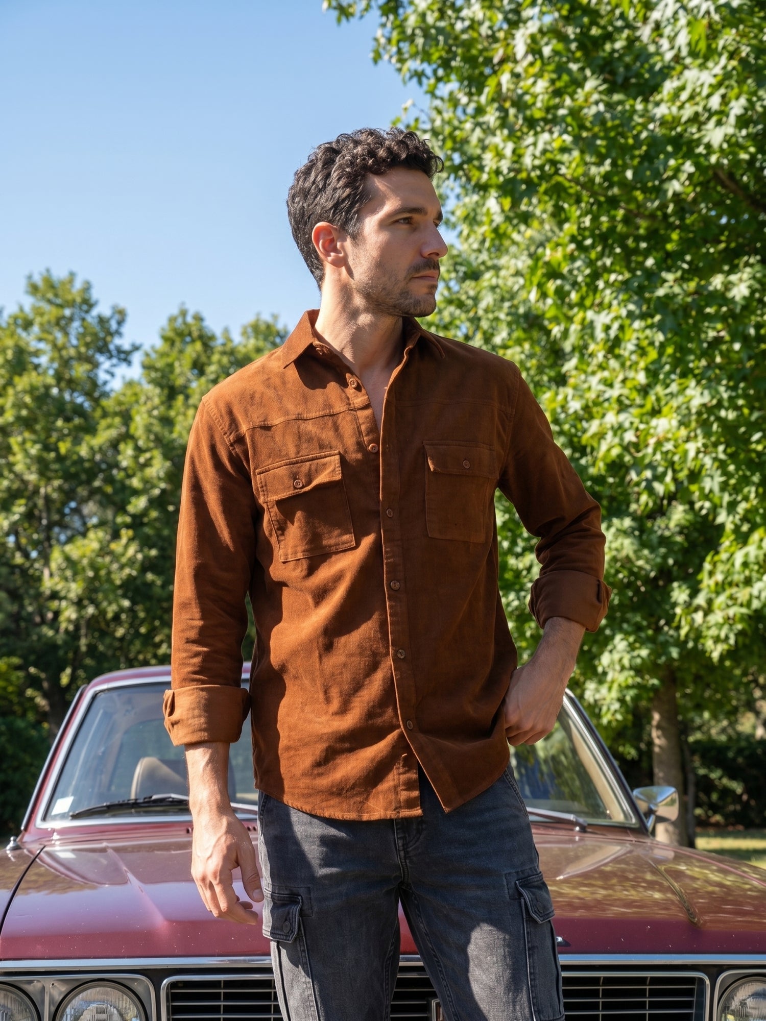 Men's Standard Corduroy Cotton Shirt