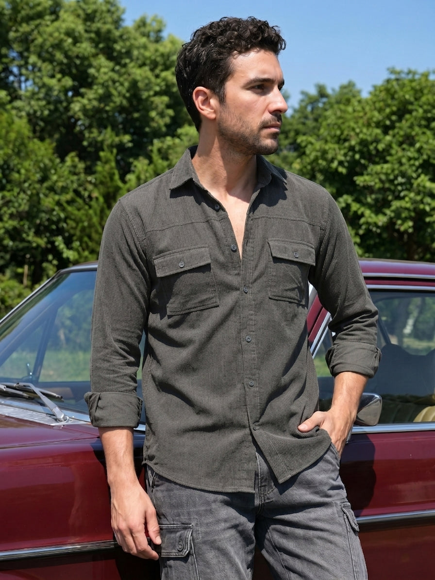 Men's Standard Corduroy Cotton Shirt