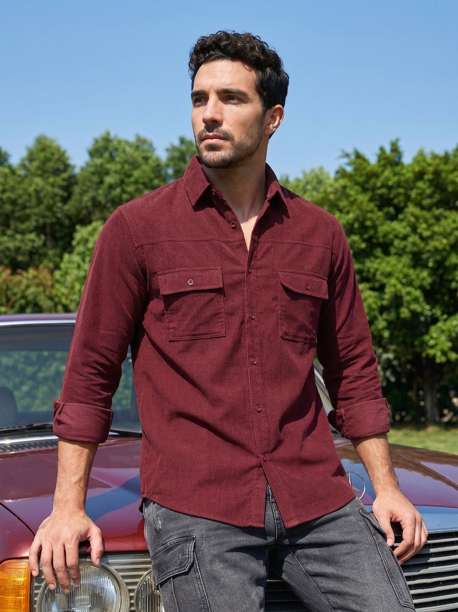 Men's Standard Corduroy Cotton Shirt