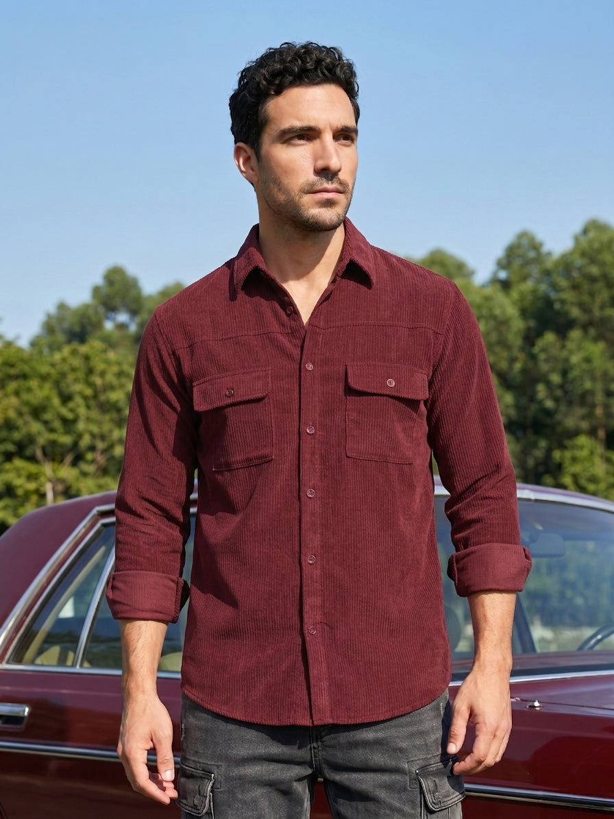 Men's Standard Corduroy Cotton Shirt