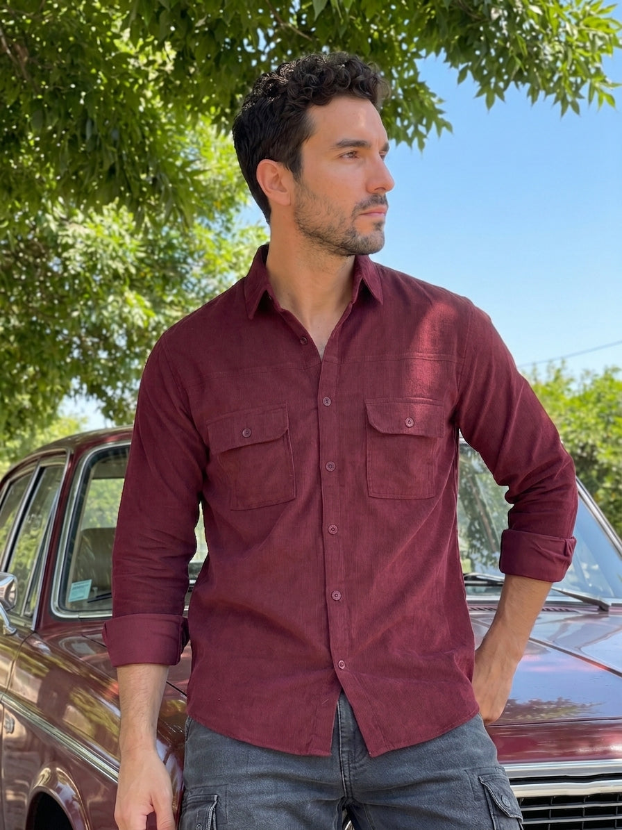 Men's Standard Corduroy Cotton Shirt