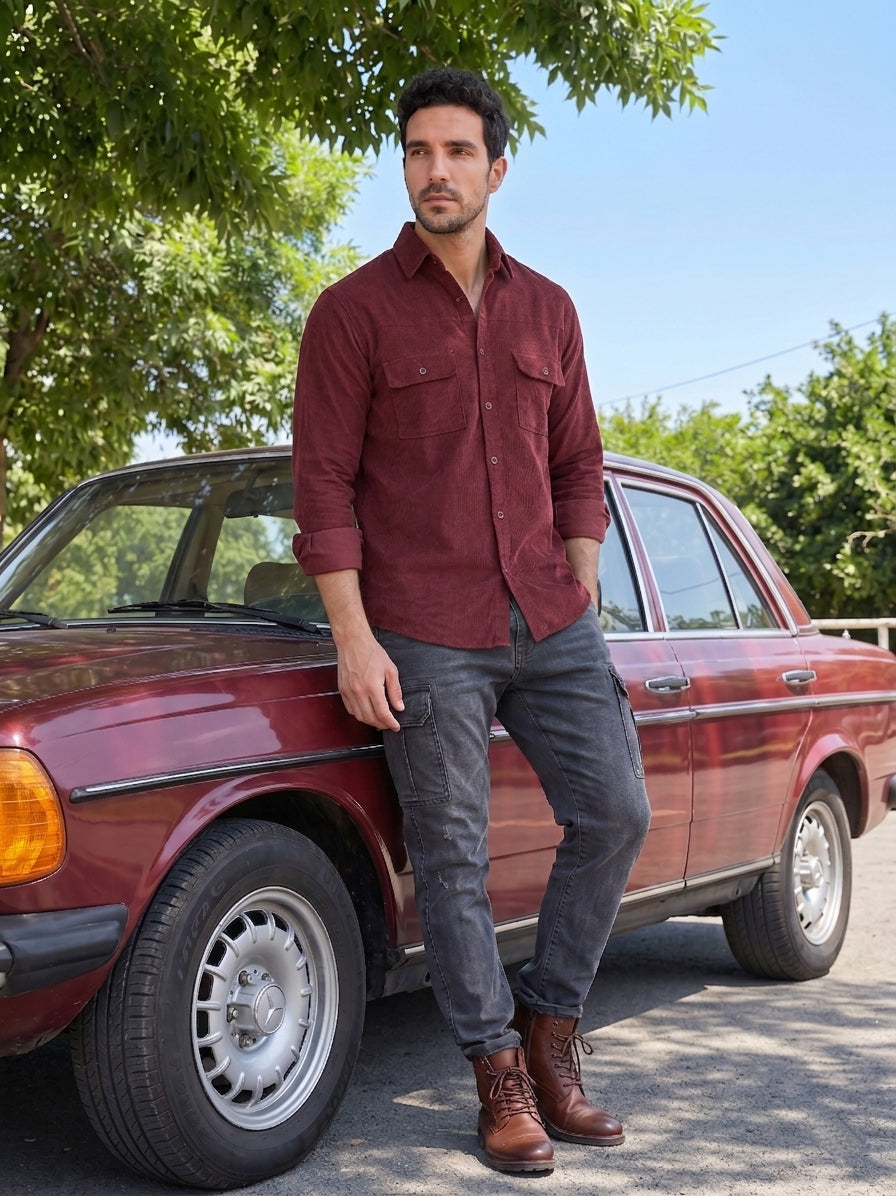 Men's Standard Corduroy Cotton Shirt