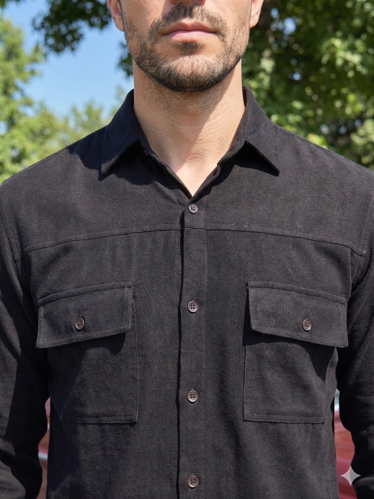 Men's Standard Corduroy Cotton Shirt