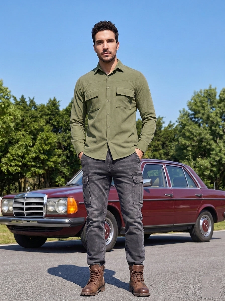 Men's Standard Corduroy Cotton Shirt