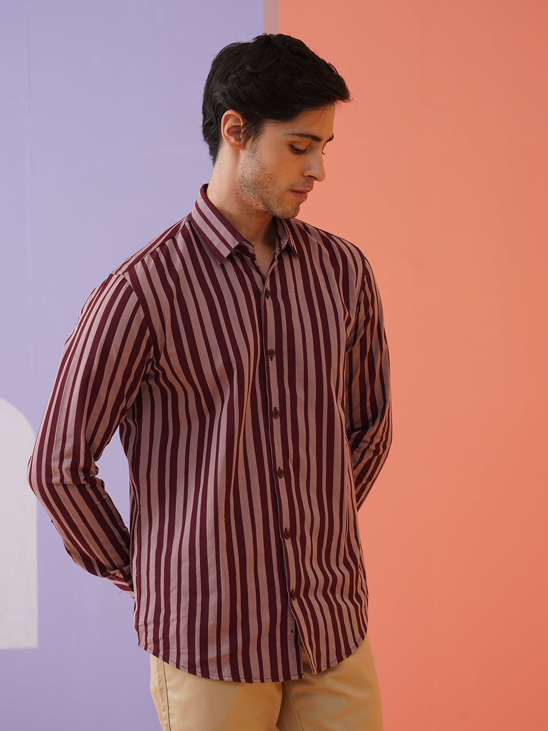 Striped Cotton Shirt for Men