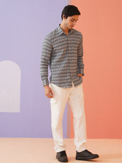 Striped Cotton Casual Shirt for Men