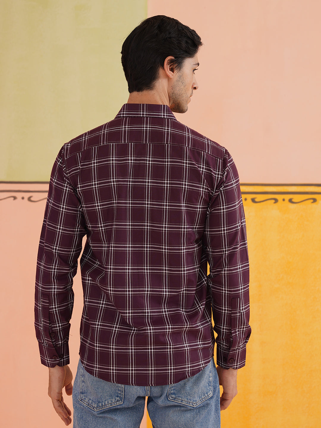 Checked Pure Cotton Casual Shirt for Men